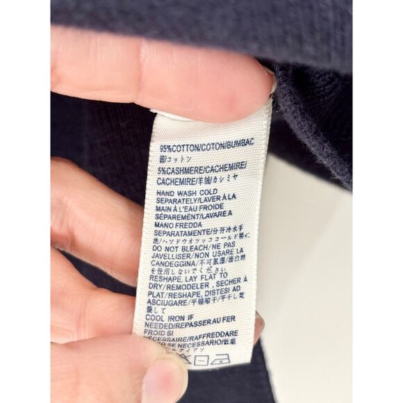 Rebecca Minkoff Cara Ruffle Bell Sleeve Pullover Sweater Navy Blue Women's XS - Picture 5 of 6